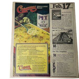 1980 Vintage PET Evaporated Milk Recipe u Ad Partial Page Print Original Vintage